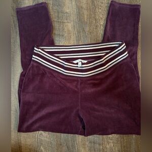 Victoria's Secret Kids Velvet Joggers in Deep Purple